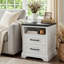 Ensemble de chambre à coucher 3 pièces avec rangement à 2 tiroirs avec charge Avelyn-387237831-387237883