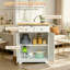 Armoire utilitaire peu encombrante avec tiroirs et placard, buffet à deux tons, armoire de rangement, parfaite pour les petites cuisines ou les appartements
