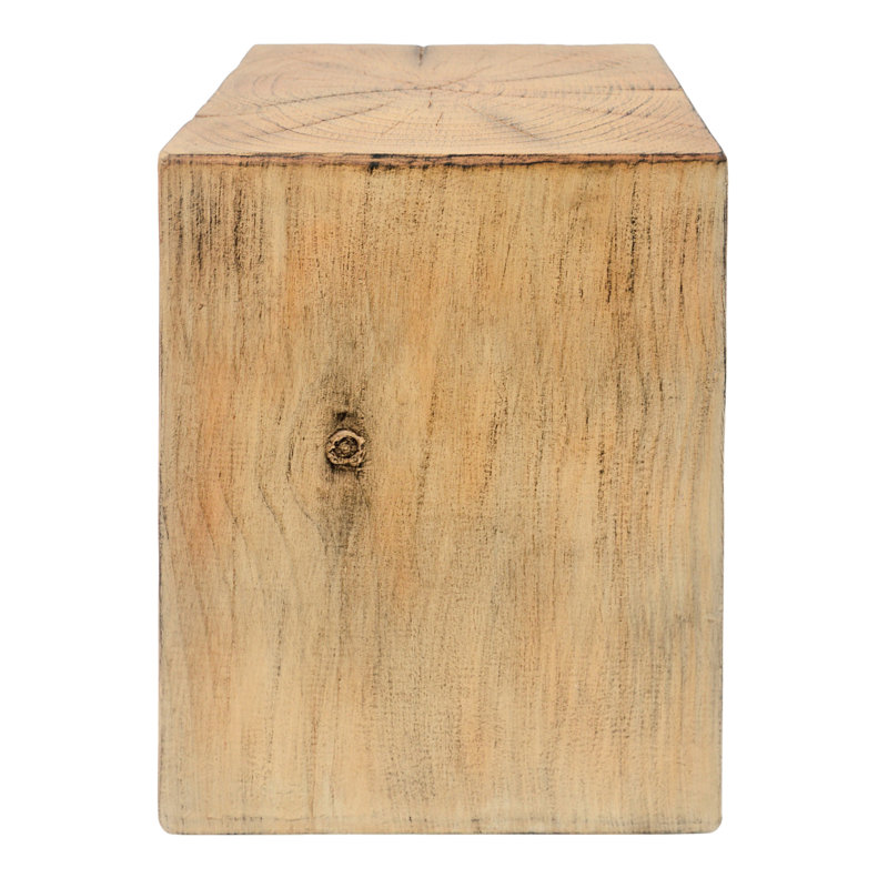 End Table With 18" High, Natural Color And Wood-Like Appearance, Indoor Outdoor Usage, Can Be Mixed Varying Height Reading Decorations Balcony Decor