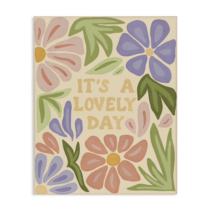 «Lovely Day with Florals», art mural sur toile par Amanda Houston, H 48 po x l 36 po