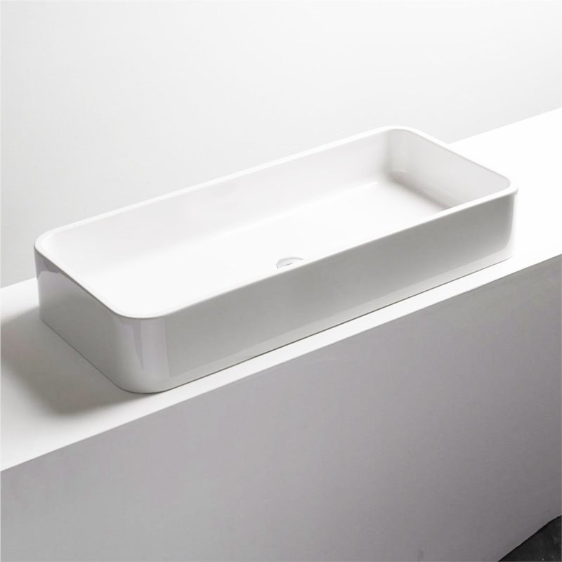 Cosa 39.4'' L Bathroom Sink, Glossy White