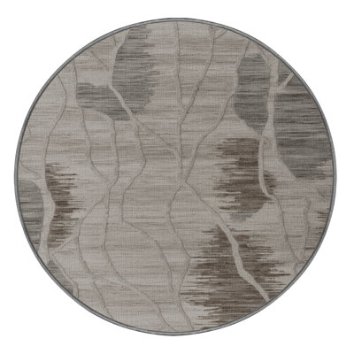 Machine Washable Abstract Gray Area Rug