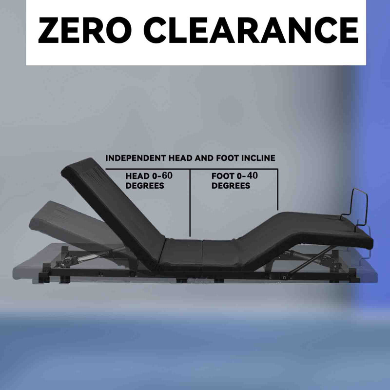 Twin XL   Adjustable bed frame with wireless remote control（Excluding mattresses）