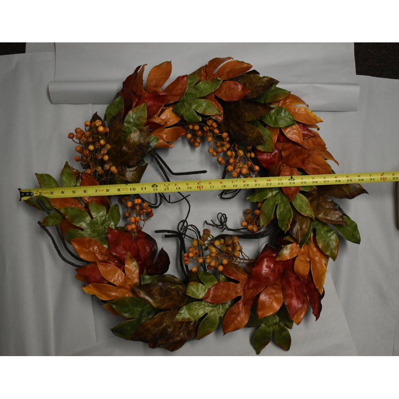 Couronne d'automne à feuilles d'érable 30 po