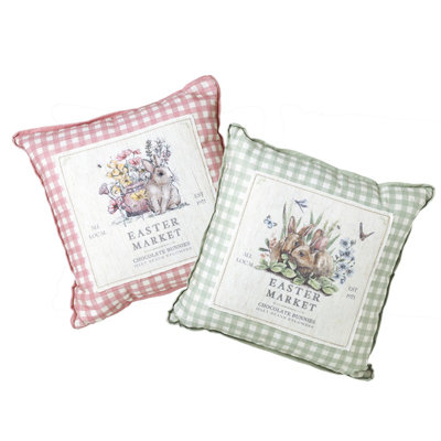 Pink, Green Cushion