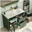 Lavabo de salle de bain 35,6 po Mid-Century avec verre à motif et bande lumineuse à capteur de mouvement, meuble-lavabo sur pied Farmhouse avec rangement, meuble-lavabo haut de gamme pour salle de bain, vert-1385822604