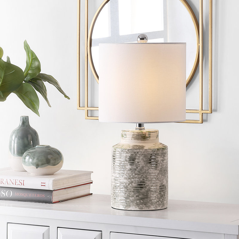 Navilas Ceramic Table Lamp, Gray