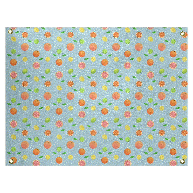 Tapisserie katelyn elizabeth à fruits d’agrumes Avicia, Intérieur, H 71 po x l 83,5 po