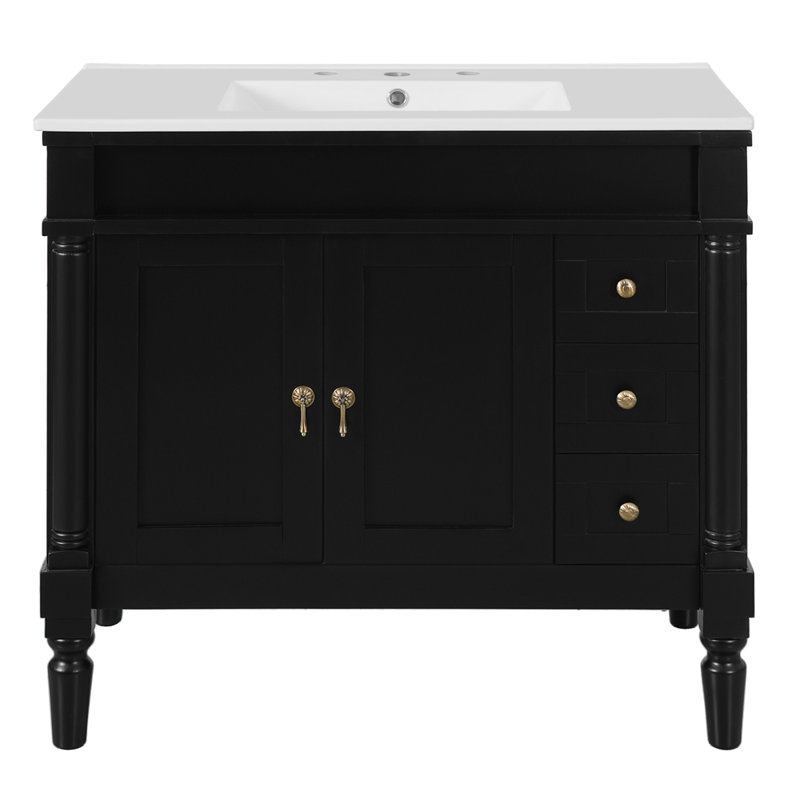 36" Bathroom Vanity with Ceramic Sink