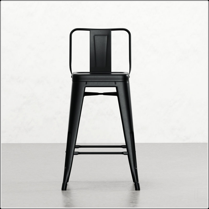 Tabouret à hauteur de comptoir 24 po (ensemble de 4), 4, Noir