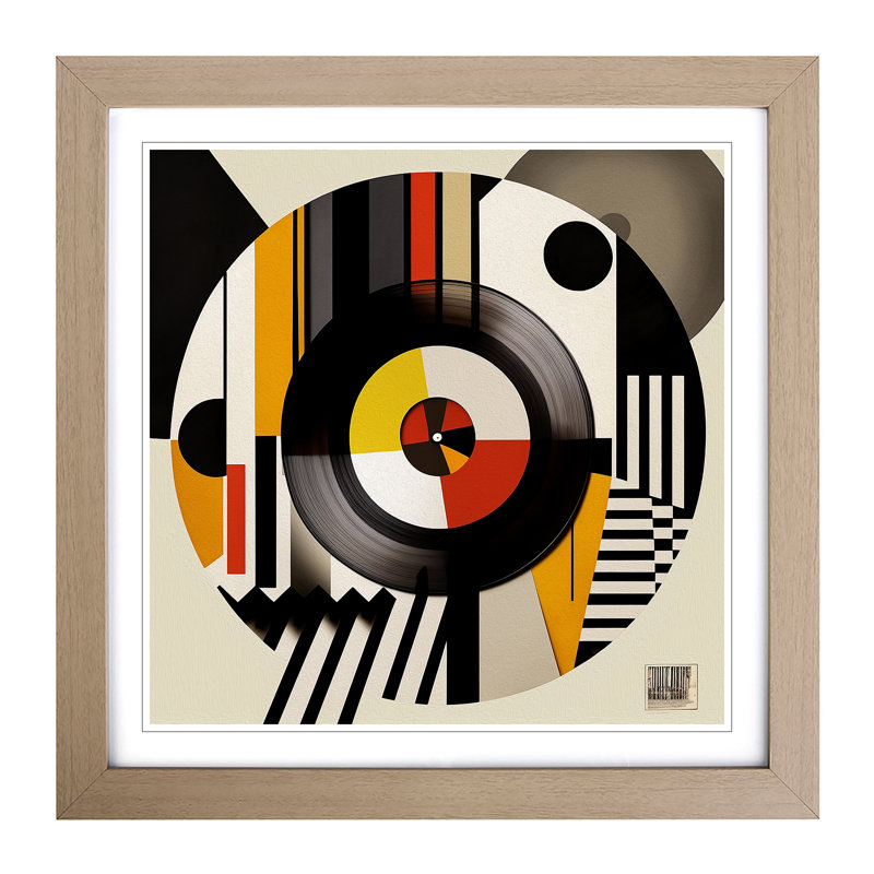 Vinyl Record Bauhaus - Single Picture Frame Print on Wood, Oak