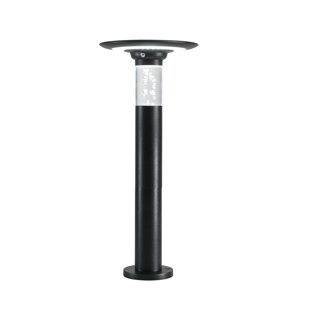 Black Solar Powered Integrated LED Aluminum Outdoor Floor Lamp