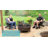 Steel Round Outdoor Fire Pit Wood Grate - 36"-140228053