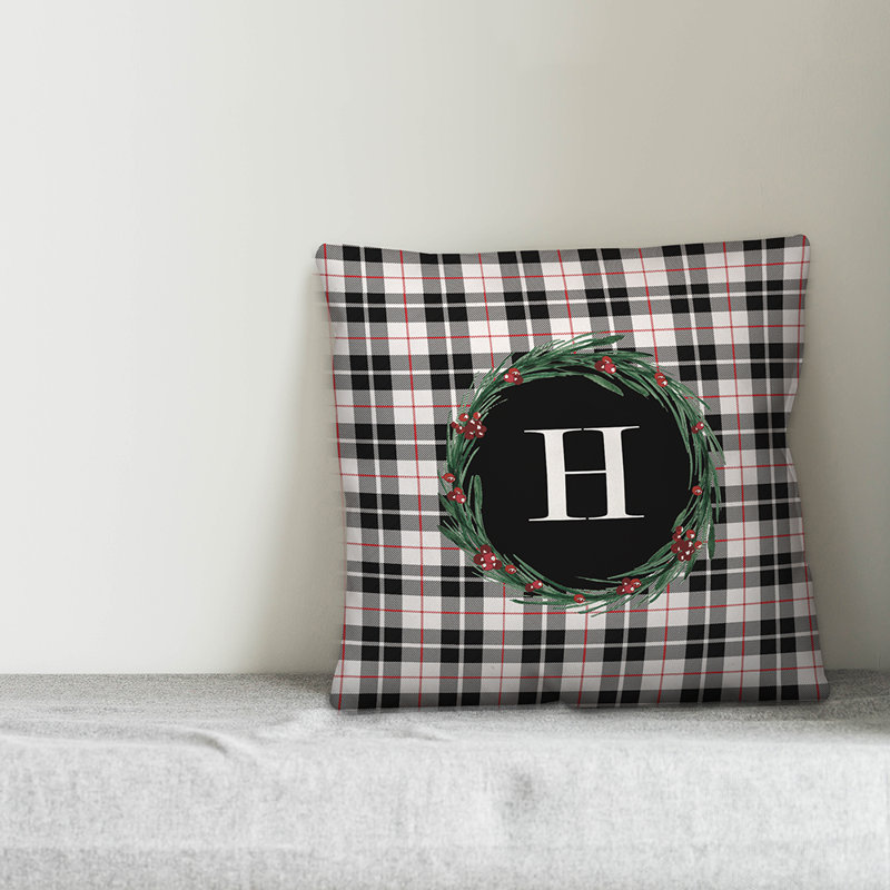 Checkered Throw Pillow, H