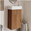 Meuble-lavabo flottant 16,5 po avec lavabo intégré en céramique et rangement - parfait pour les petites salles de bain