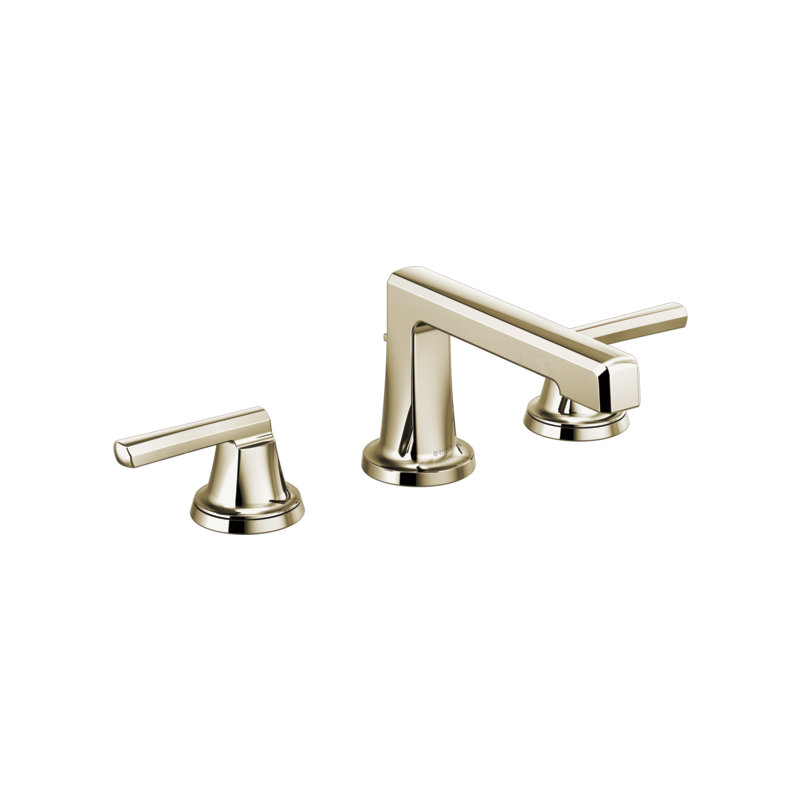 Levoir® Two-Handle Wall Mount Lavatory Faucet, Polished Nickel, Low Lever Handle, 1.5