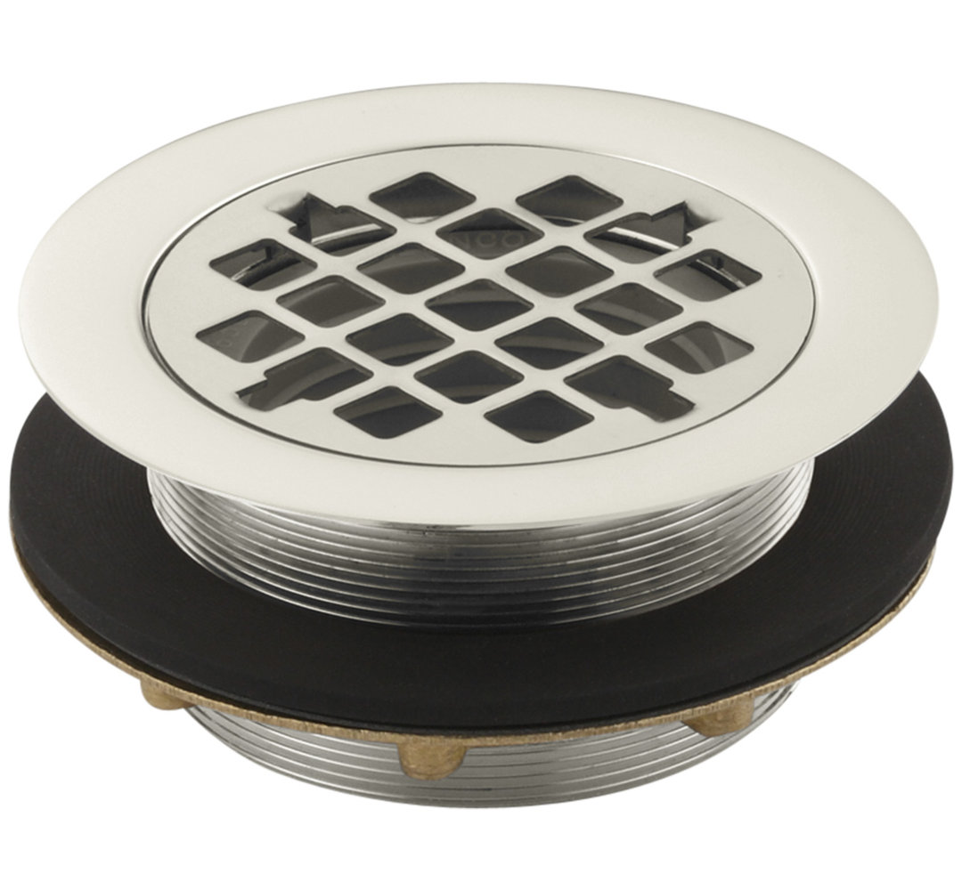 Kohler Round Shower Drain for Use with 2" Metal or Plastic Pipe, Gasket Included Kohler