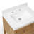Capri 28" Solid Wood Single Sink Bathrom Vanity with 2" Thassos White Quartz Countertop-776586035-800622766
