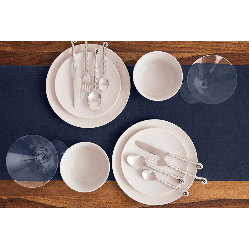 Diana - 100% Pure Linen Table Runner, 120" x 14", Navy