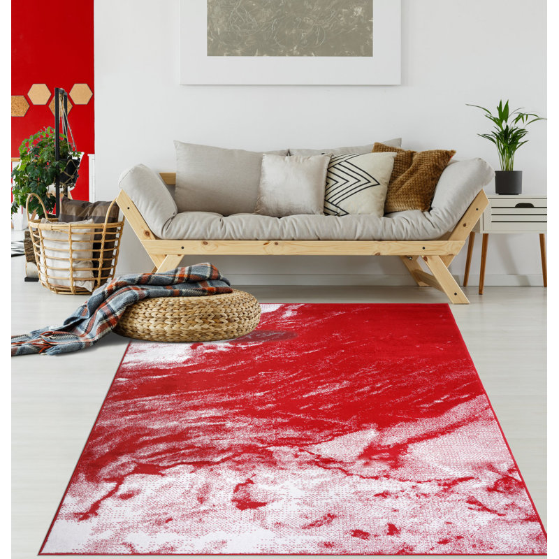 Bertine Abstract Indoor Rug, Rectangle 5'2" x 7'6"