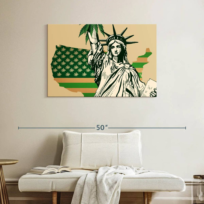 Marijuana US Flag, 26" H x 39" W
