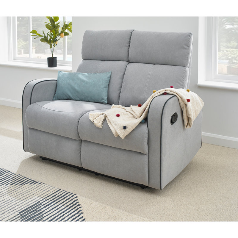 Monck Linen Reclining Sofa, Slate Grey, 2