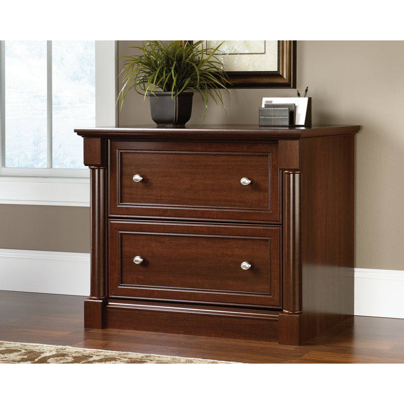 Maskeen 36.811'' Wide 2 -Drawer File Cabinet, Select Cherry