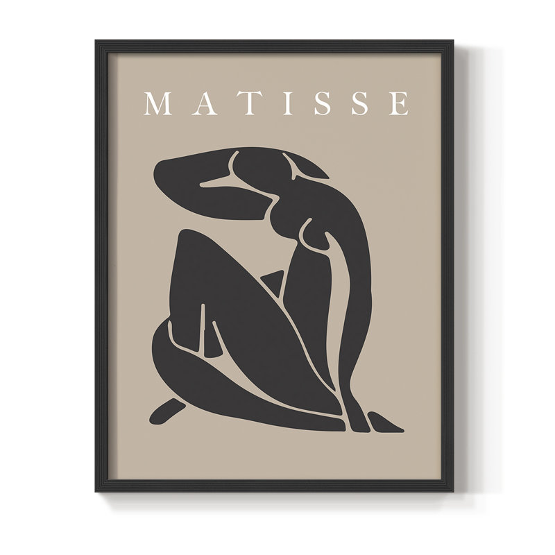 Impression encadrée Matisse, Noir, H 20 po x l 16 po
