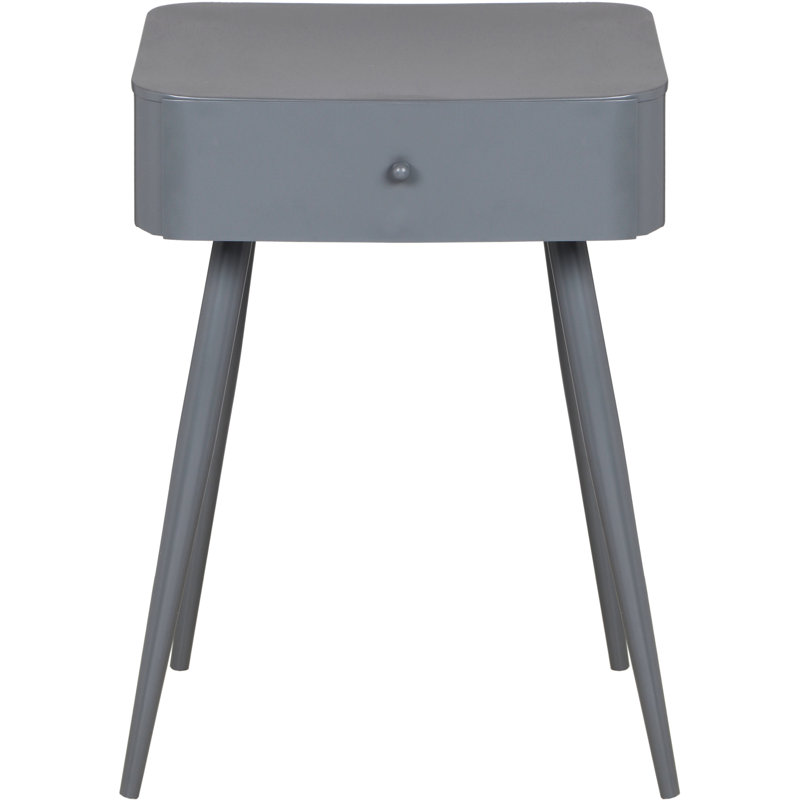 Rylan 1 - Drawer Iron Nightstand, Gray