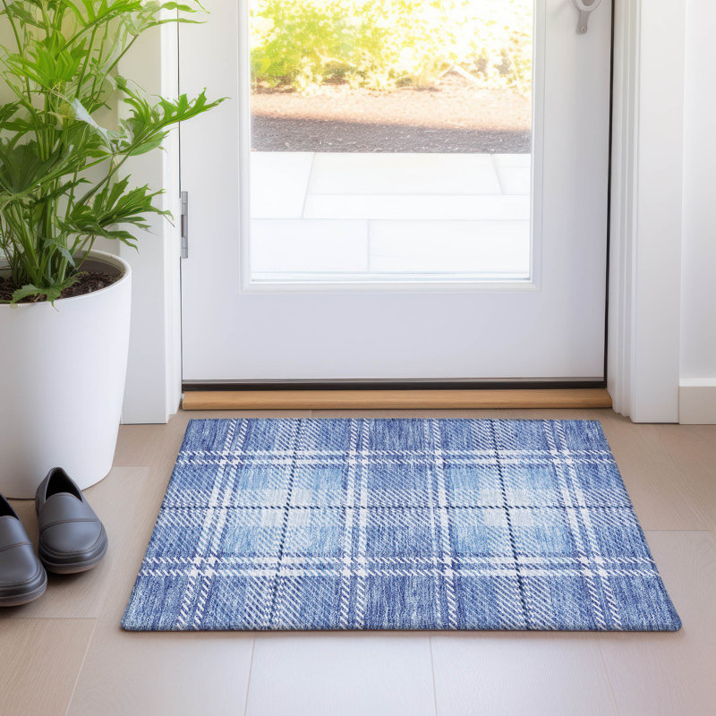 Tapis en denim de qualité supérieure lavable à la machine Prisco, Rectangle 1 pi 8 po x 2 pi 6 po