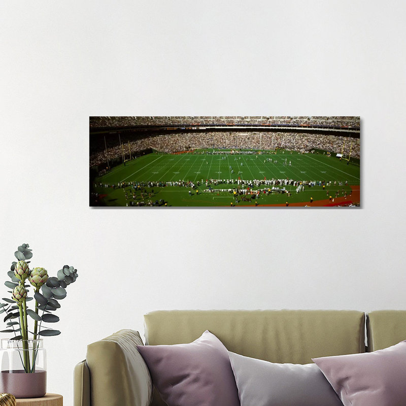 Spectator Watching a Football Match, Veterans Stadium, Philadelphia, Pennsylvania, USA #3 1 Piece Wrapped Canvas Panoramic Wall Art