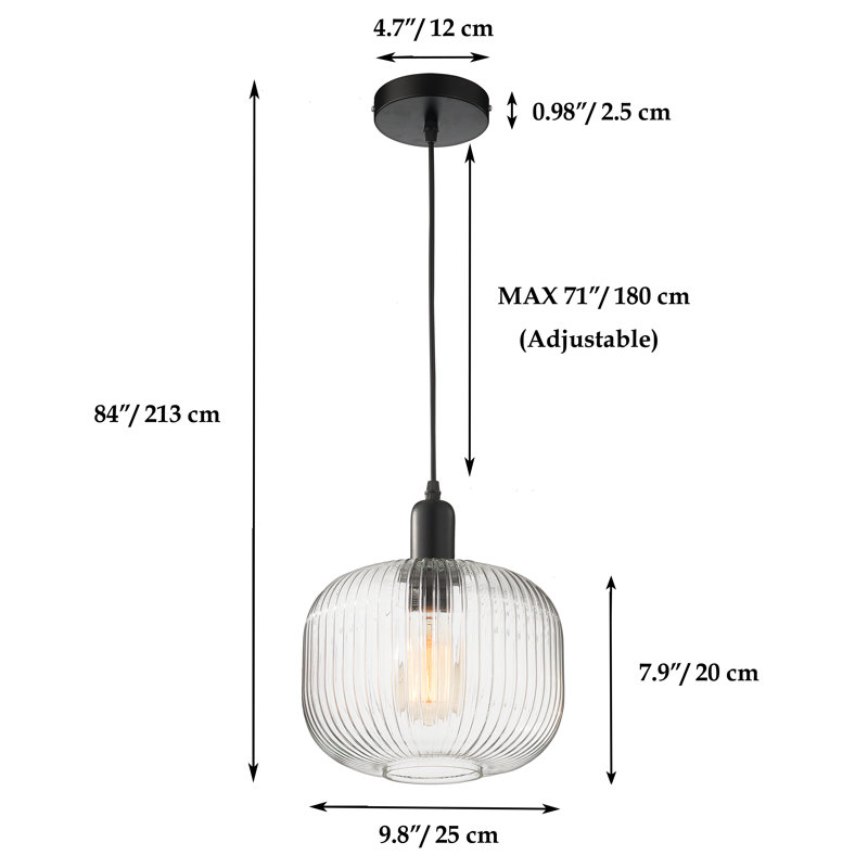 1 - Light Matte Black Single Pendant