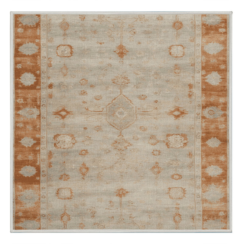 Tapis beige surteint lavable à la machine, Carré 4 pi