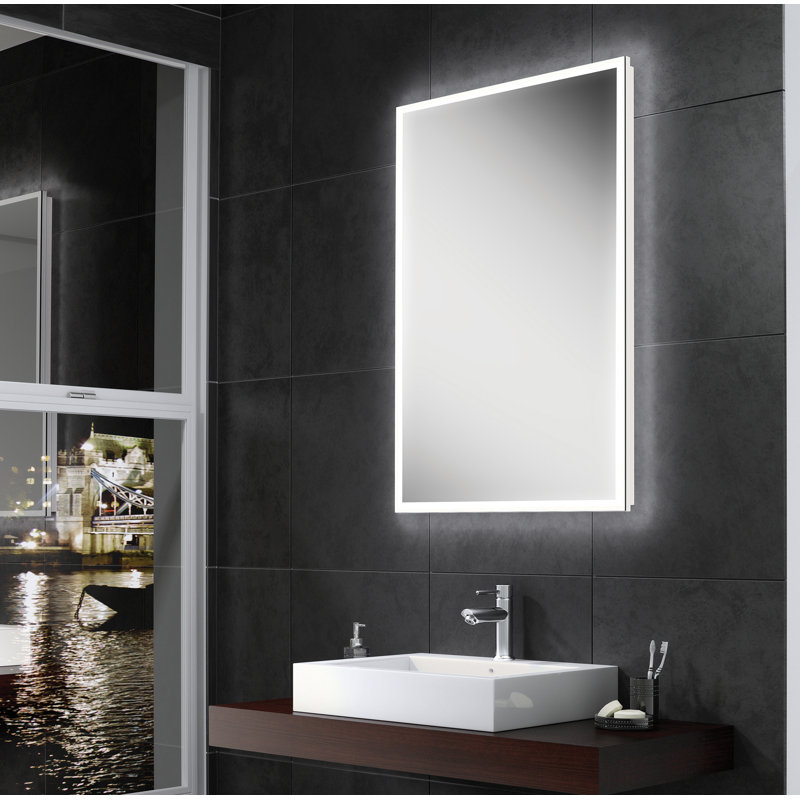 Globe Flat Wall Mirror, 70 cm H x 50 cm W x 4.5 cm D