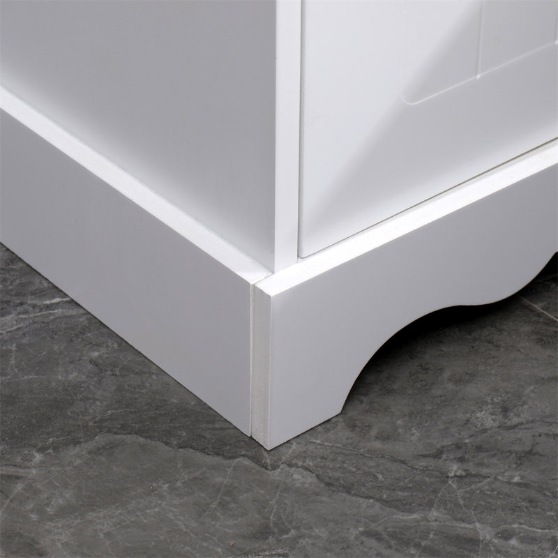 Angelinna 35cm W Manufactured Wood Bedside Table, White