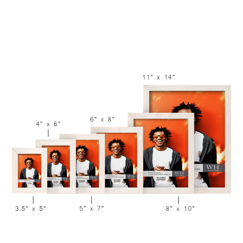 Wood Picture Frame - Set of 10, 4" x 6", White