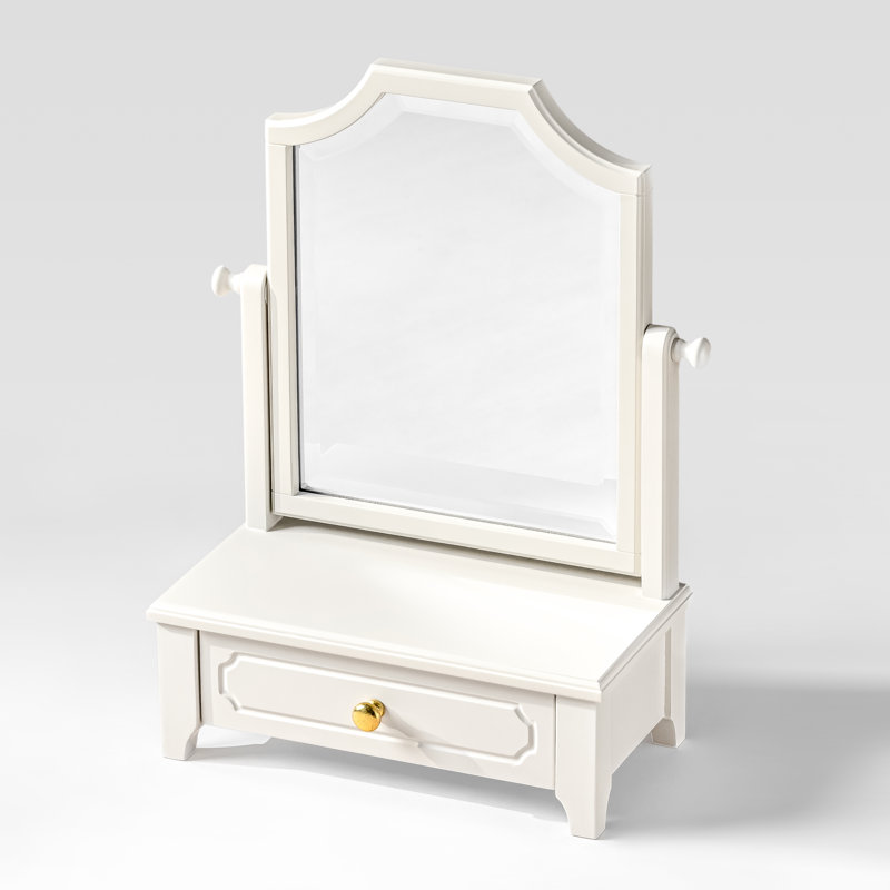 Boîte à bijoux en bois manufacturé +, Beige