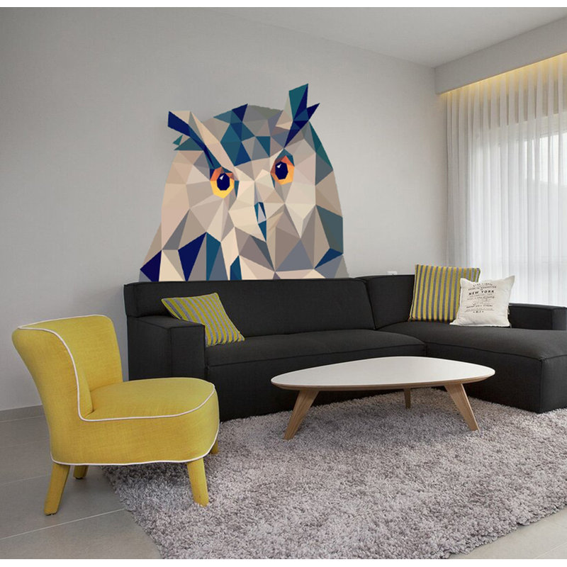 Adhésif décoratif hibou, H 59 po x l 46 po