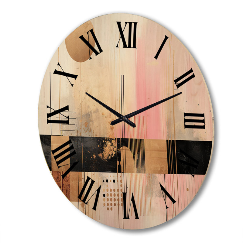 Pleine horloge murale en bois pleine lune rétro Minimalismin, Très grand