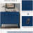 Adjustable Shelf Storage Sideboard with 3 Retro Metal Handles and 4 Pinewood Legs-1780542937