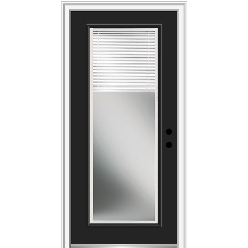 Porte d'entrée pré-montée, S'ouvre à gauche vers l'intérieur, H 81,75 po x l 31,5 po x P 4,56 po, Blanc brillant