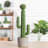 17.1 " H Faux Cactus Succulent in Cement Pot