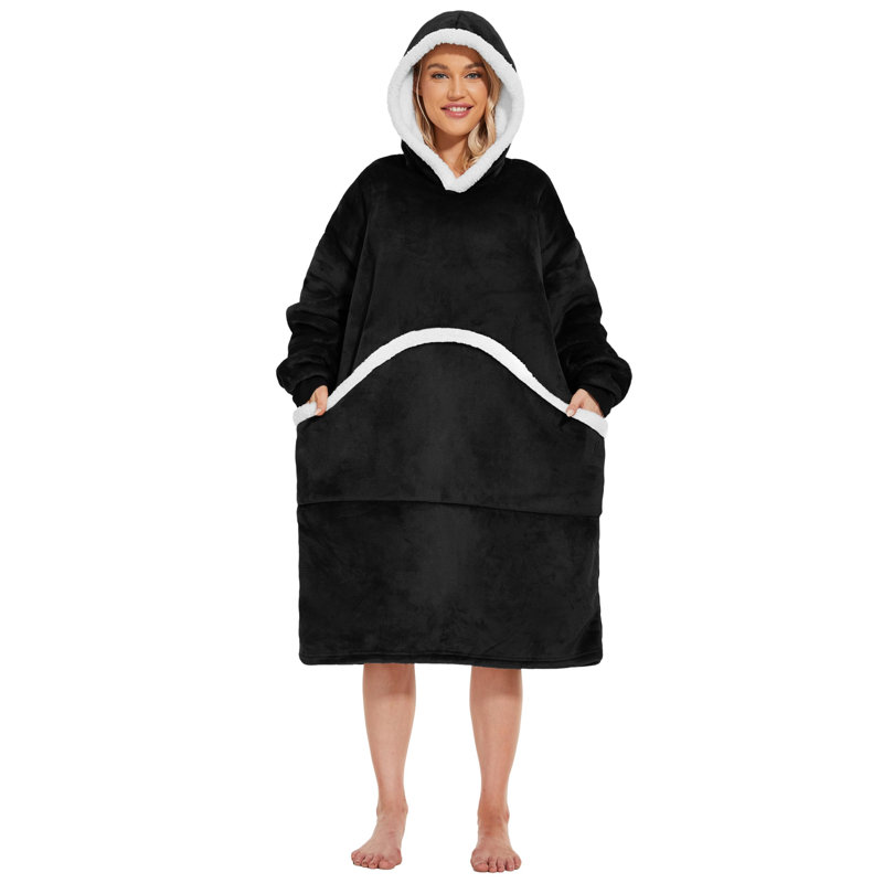 Hanan Throw Blanket, Black