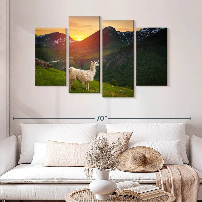 Mountain Llama, 32" H x 52" W