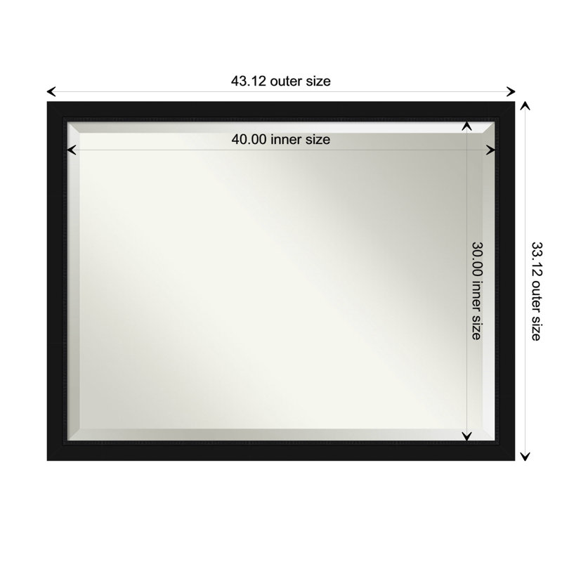 Miroir de salle de bain Hamlan, 33,12 po x 43,12 po