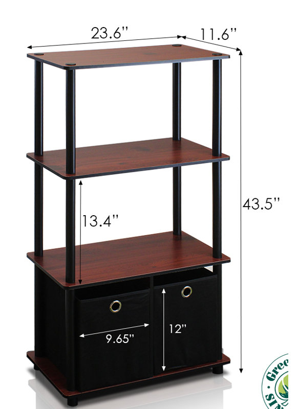 Kauffman Etagere Bookcase, Dark Cherry