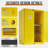 100 Gal Flammable Safety Cabinet, 70x43x34 Inch, Cold-Rolled Steel, Adjustable Shelves, OSHA & CE Certified for Industrial, Commercial, Laboratory, and Institutional Use, Yellow