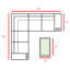 Ensemble de conversation en osier pour 4 personnes avec coussins Barnes