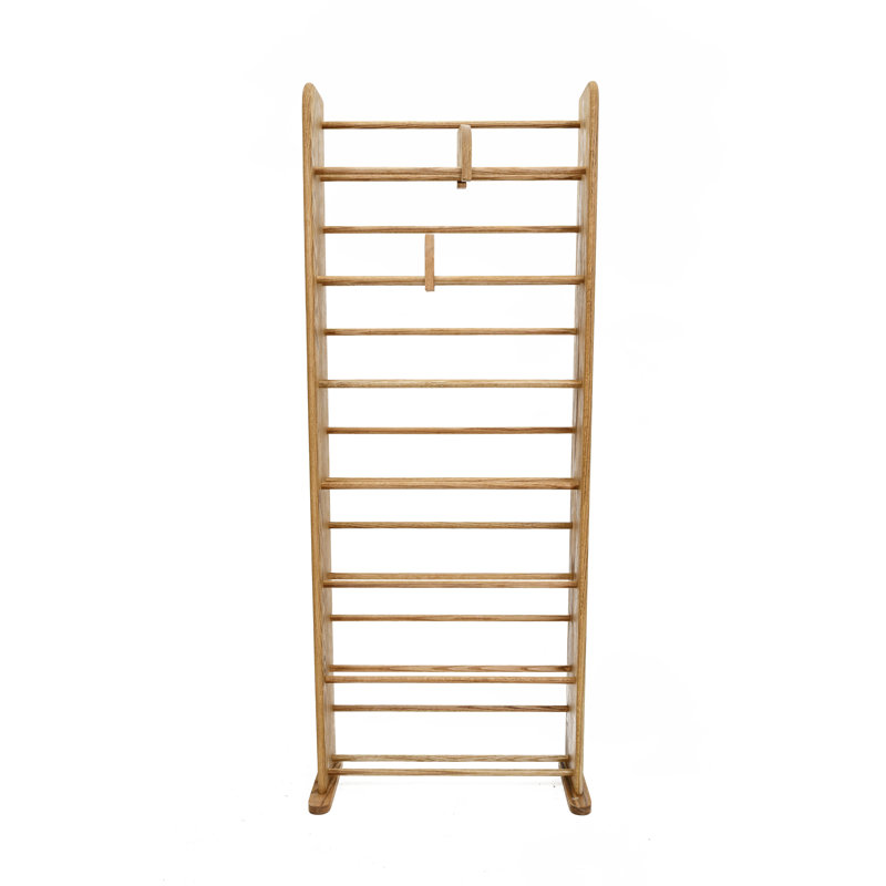 Dowel-Style Wooden DVD/VHS Rack - 05 Series, 61.75" H x 24.25" W x 7.25" D, Clear
