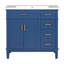 Meuble-lavabo 36 po avec comptoir en céramique-885214105